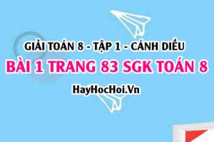 Giải bài 1 trang 83 Toán 8 Tập 1 SGK Cánh Diều